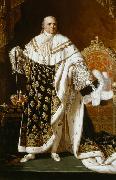 Robert Lefevre Portrait of Louis XVIII in coronation robes oil painting on canvas